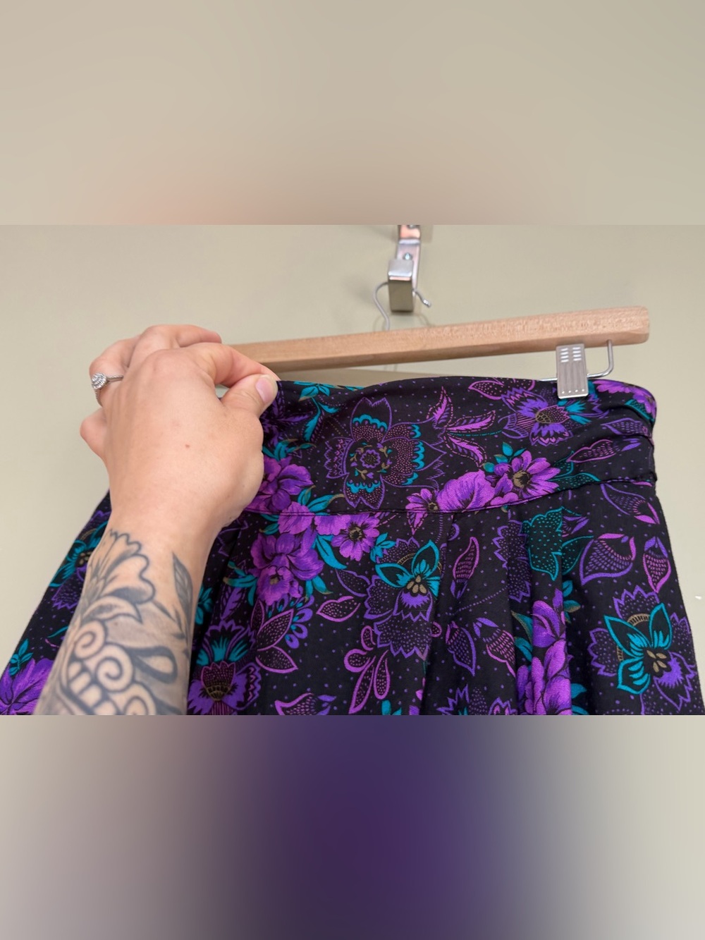 Vintage 80’s Fashion Gallery Floral Statement Skirt Set - Picture 12 of 16
